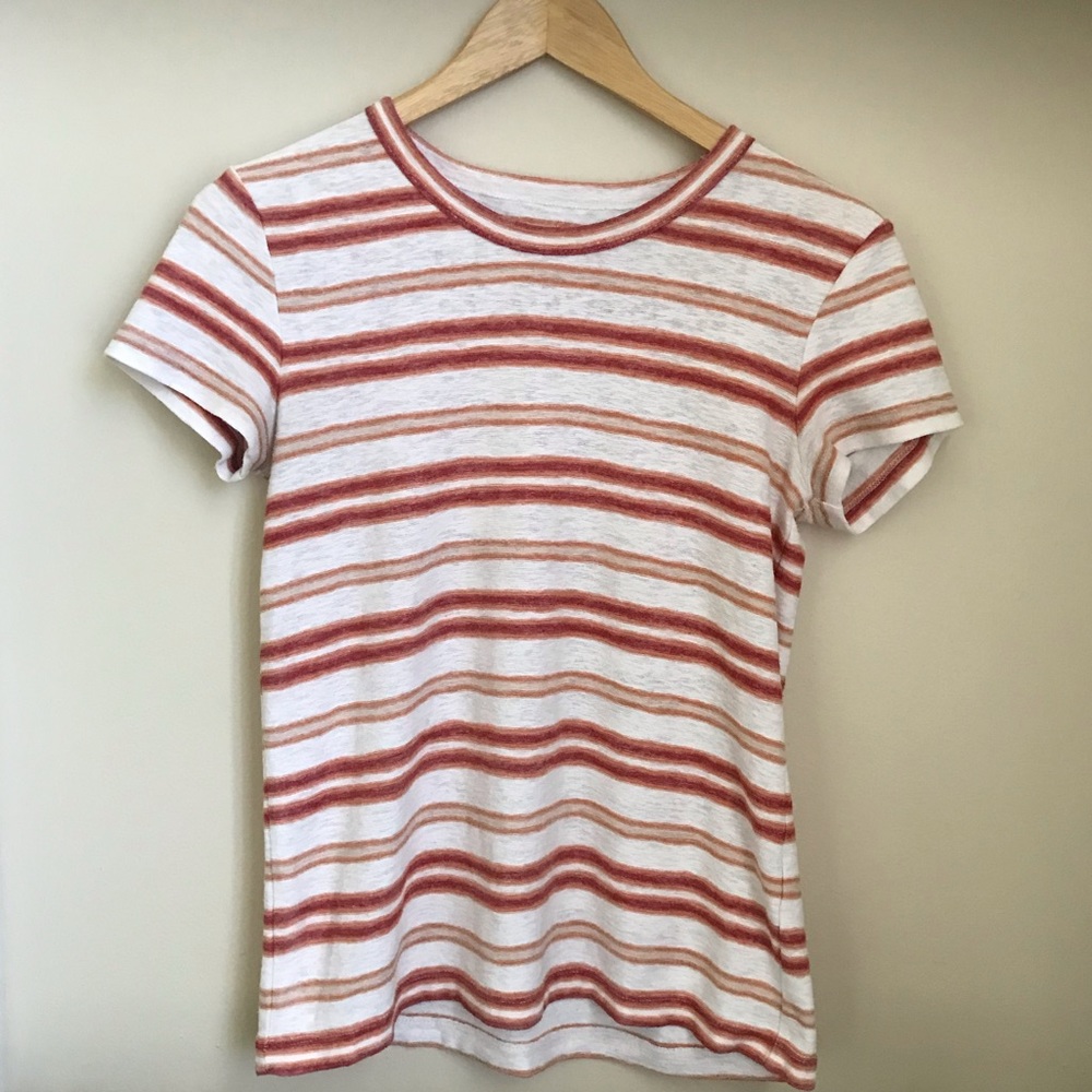 Madewell Striped Knit Shrunken T shirt